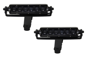 Go Rhino Dual 6in Single Row LED Light Windshield Cowl Mounts - Pair - JT/JL