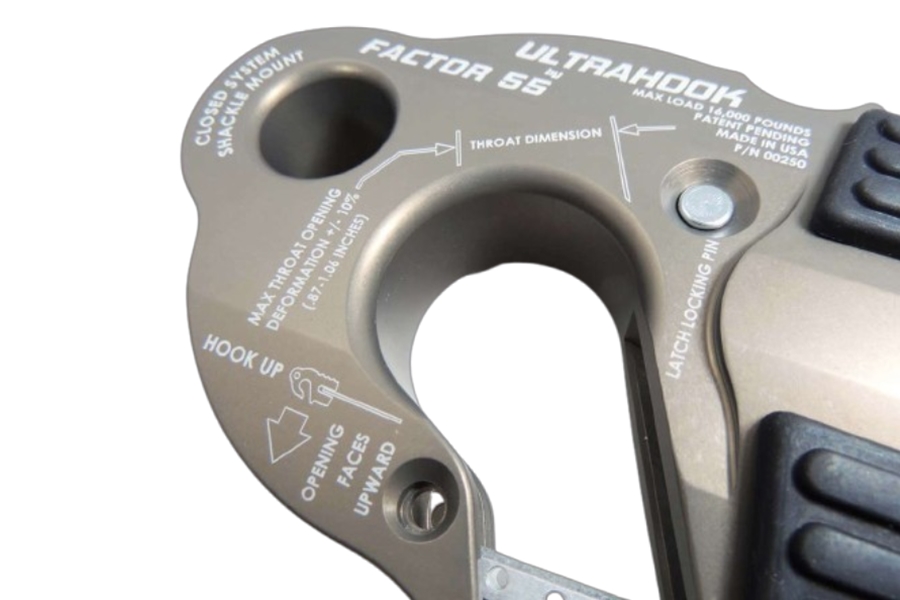 Factor 55 Ultrahook Winch Hook, Gray 
