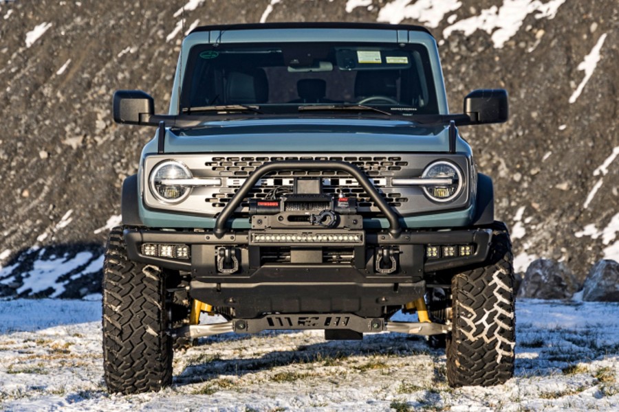 Rough Country Triple 2in Cube Fog Light Mount Kit, Black, Pair - Bronco 2021+