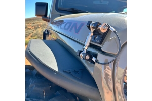 Combat Off Road Billet Aluminum Hood Latch Set - Black Out Series  - JT/JL/JK