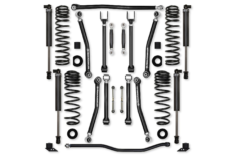 Rock Krawler 3.5in Adventure X No Limits Mid Arm Lift Kit - Stage 1 Shocks ( Part Number: JL35AXMNL-392S1)