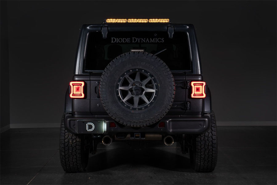 Diode Dynamics Rear Hardtop SS30 Sport LED Light Bar Bracket Kit, Yellow Flood - JL