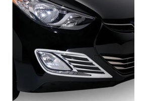 Putco Fog Lamp Overlaty, Chrome Trim - JK