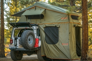 Roam Vagabond XL Rooftop Tent - Forest Green/Hyper Orange