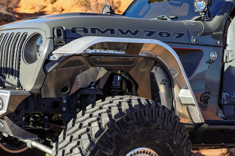 Next Venture Motorsports Aluminum High Line Front Fender Flares - JL/JT