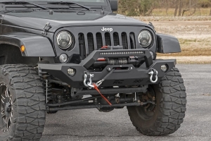 Rough Country Front Full Width LED Winch Bumper  - JT/JL/JK