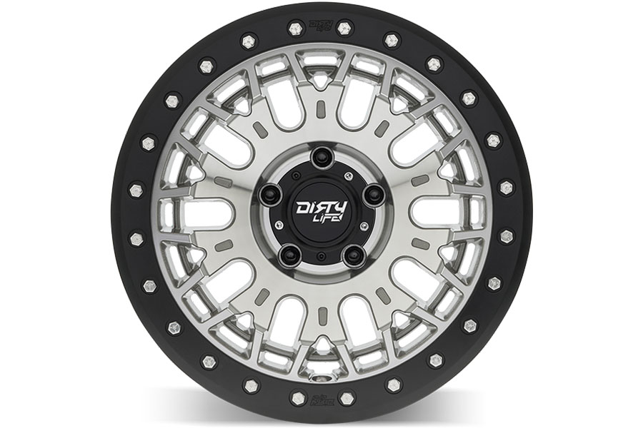 Dirty Life DT-3 9317 Series Beadlock Wheel, 17x9 5x5 -38mm - Machined - JT/JL/JK
