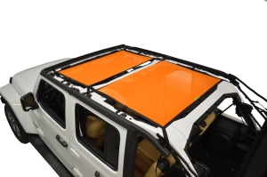 Dirty Dog 4x4 Sun Screen Front and Rear - Orange - JL 4DR