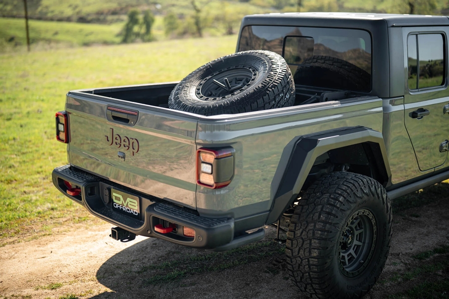 DV8 Offroad Adjustable In-Bed Tire Carrier - JT 