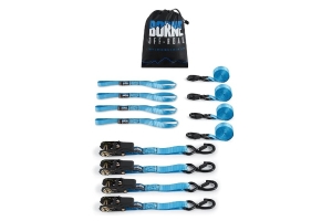 Borne Off-Road Medium-Duty Ratchet Tie-Down Kit 4-Pack, Blue