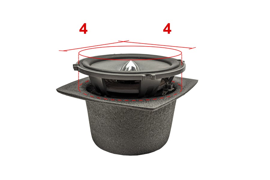 DEI Speaker Baffles - Pair - 4in Round