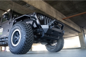 DV8 Offroad Front Bumper Sway-Bar Disconnect Skid Plate - JT/JL