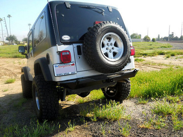 Poison Spyder RockBrawler Rear Bumper w/Shackle Tabs - TJ/LJ