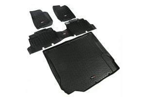 Rugged Ridge Floor Liner Kit, Black - JK 4DR