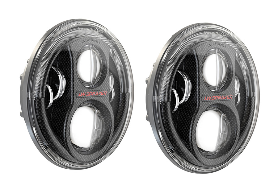 JW Speaker 8700 Evolution J2 LED, Carbon Fiber Headlight Kit - JT/JL/JK