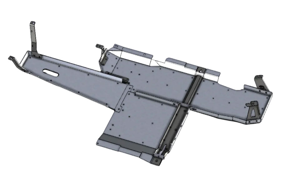 Next Venture Motorsports Aluminum Belly Skid w/ UHMW - JL 2DR 2.0L Turbo