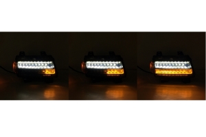 Quake LED Smoked LED Fender Light - w/Sequential Turn Signals - JT/JL