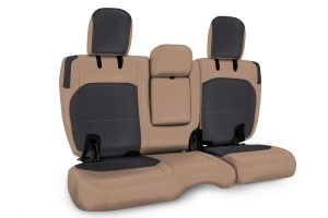 PRP Rear Seat Cover w/Arm Rest, Black/Tan - JL 4dr