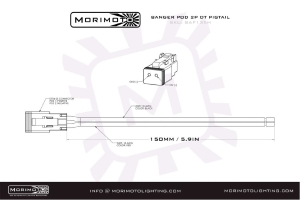 Morimoto Off-Road 2 DT-Extension Harness, 1,2,4Banger, 2M Long