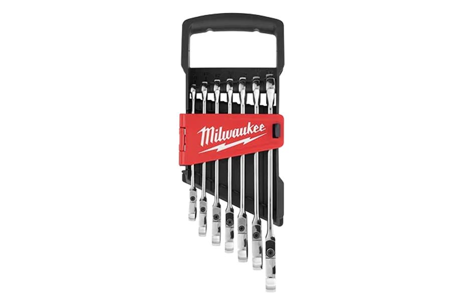 Milwaukee Tool 7pc Metric Flex Head Ratcheting Combination Wrench