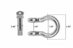 Overland Vehicle Systems Recovery Shackle - 3/4in