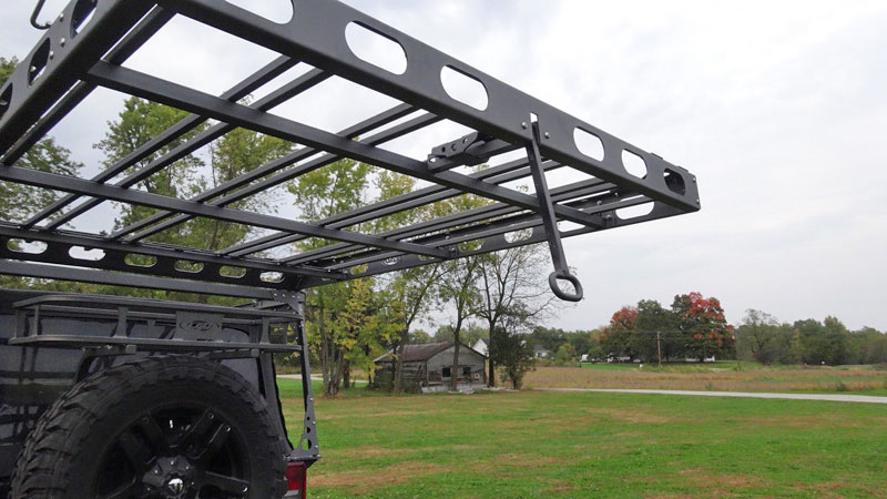 LOD Easy Sliding Roof Rack Rear Retractable Handle Bare Steel - JK 4dr