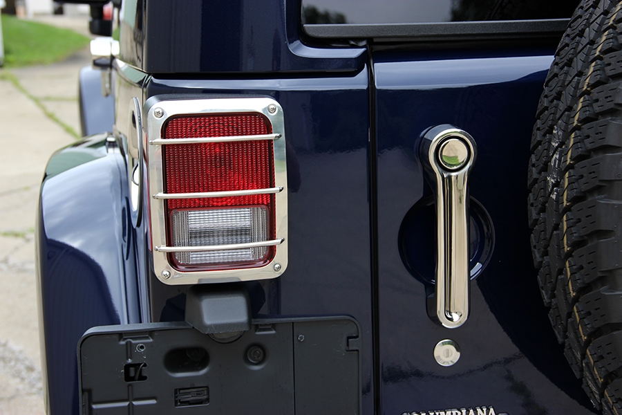 Kentrol Taillight Guard Set - Polished Silver  - JK 