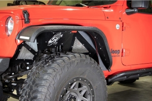 Fishbone Offroad Front and Rear Aluminum Inner Fenders - Black  - JL 4Dr