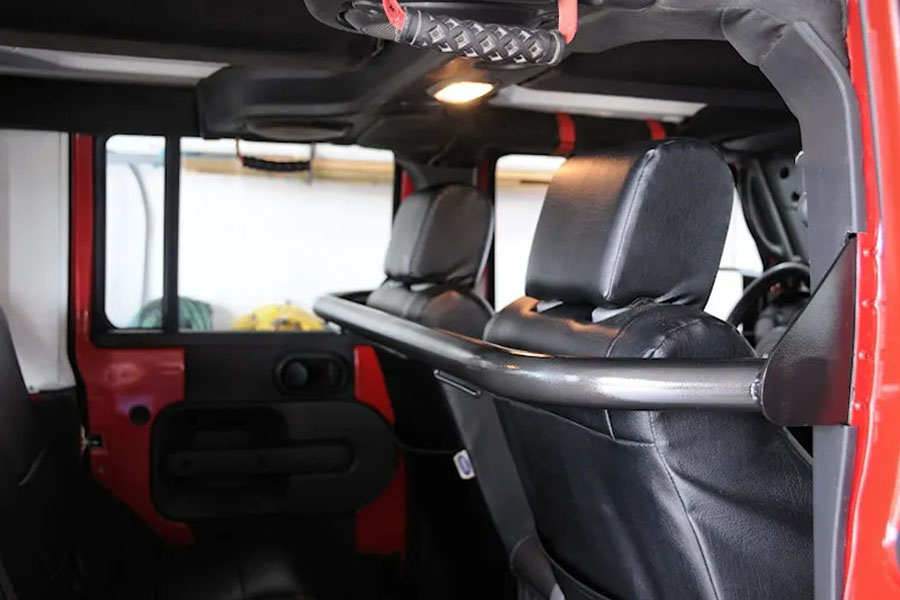 Rock Hard 4x4 Front Seat Straight Harness Bar - Bare - JK 4DR