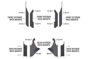 Go Rhino SRM Mounting Bracket Kit  - JK 4Dr