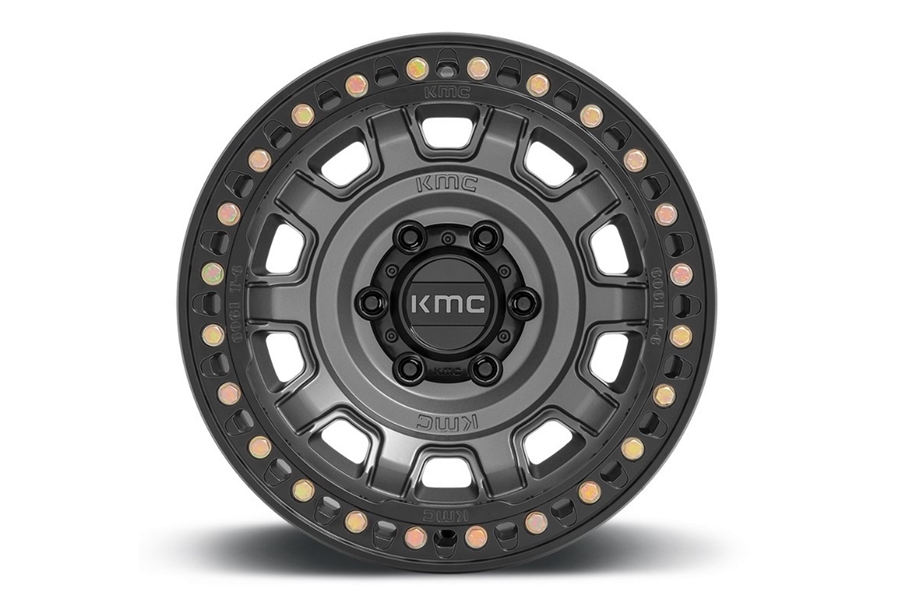 KMC Wheels KM236 Tank Series Beadlock Wheel 17x9 5x5 15mm Offset Anthracite - JT/JL/JK