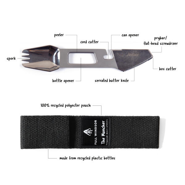 Full Windsor The Muncher Multi-Tool Utensil - Titanium
