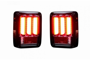 RECON Scanning Bar-Style LED Tail Lights - Smoked Lens - JK 