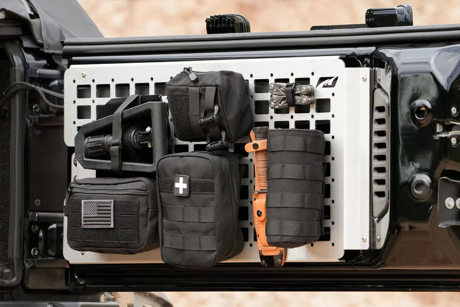 Motobilt Rear Gate Aluminum MOLLE Panel - JK