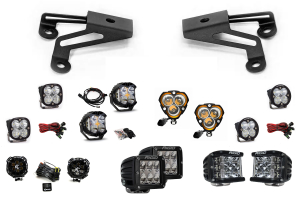 Grimm Offroad Bumper Light Mounts w/ Pair of LED Lights - JT/JL