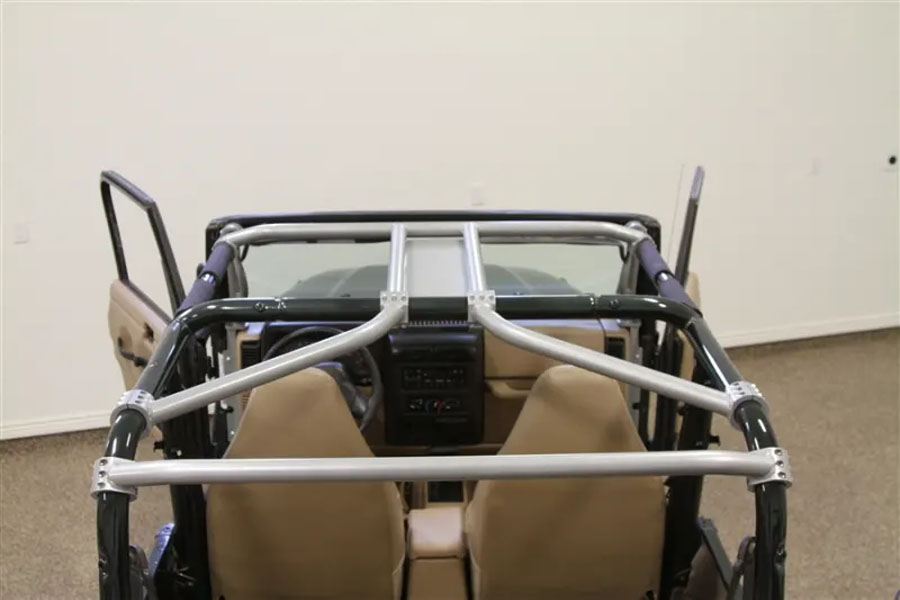 Rock Hard 4x4 Rear Overhead Angle Bars - LJ/TJ 2003-06