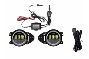 Quake LED Tempest Series 4in HD-RGB Fog Lights  - JL/JT