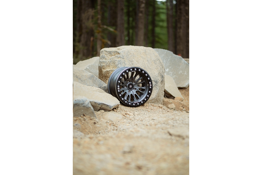 Baja Built RENEGADE Cast Beadlock Wheel, 17x9 5x5 -12mm - Satin Graphite - JT/JL/JK