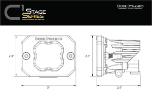 Diode Dynamics Stage Series Flush Mount Reverse Light Kit, C1 Pro
