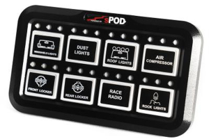 sPOD Add-On HD Switch Panel For 8 Circuit Systems
