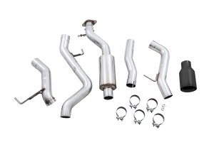 AWE 0FG Cat-Back Exhaust System - Single 5in Diamond Black Tip - Bronco 2021+