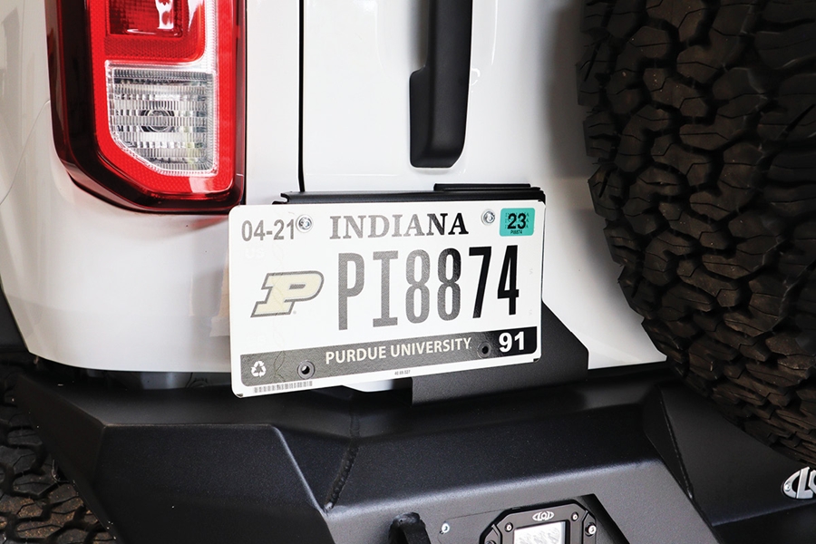 LOD Rear License Plate Door Mount - Black  - Bronco 2021+