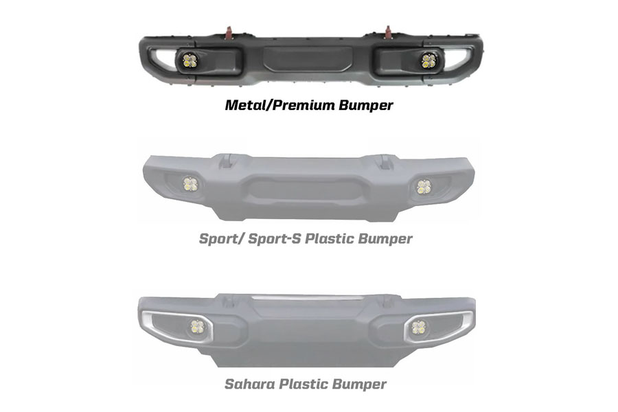 Baja Designs Squadron-R Pro Fog Pocket Light Kit - JT/JL Rubicon 