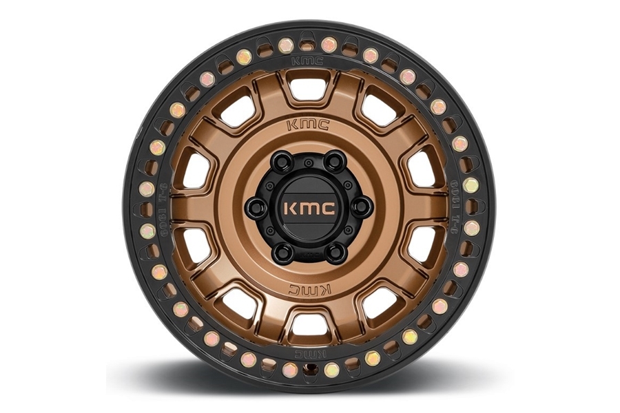 KMC Wheels KM236 Tank Series Beadlock Wheel 17x9 5x5 15mm Offset Matte Bronze - JT/JL/JK