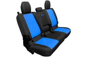 Bartact Tactical Series Rear Bench Seat Cover w/ Fold Down Arm Rest - Black/Blue - JT