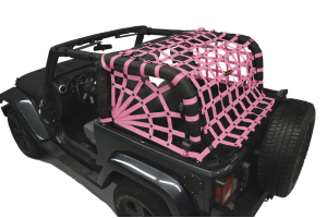 Dirty Dog 4x4 Spider Netting Rear Pink - JK 2dr