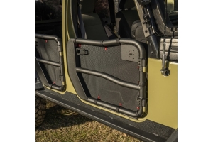 Rugged Ridge Front Fortis Tube Door Cover Set - Black  - JK