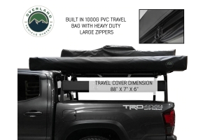 Overland Vehicle Systems Nomadic 270-Degree Awning, Dark Gray w/Black Transit Cover, Driver Side