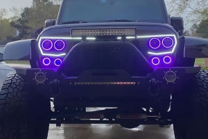 Oracle Lighting Vector Series Grill Surface Mount LED Halo Kit, White - JT/JL/JK