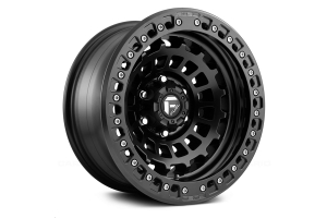 MHT FUEL Zephyr Beadlock Wheel D101 Matte Black W/ Matte Black Ring 17x9 5x5 - JT/JL/JK